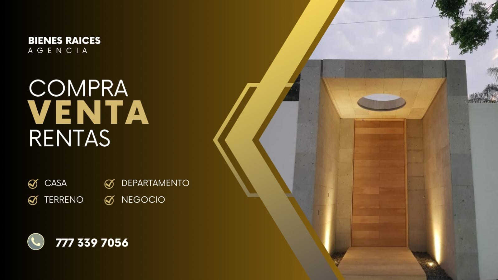 Promoción compra venta rentas Bienes Raíces Valle